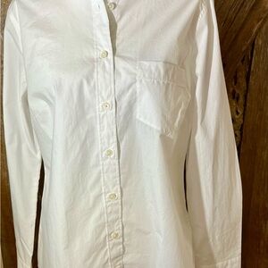 J Crew women’s white button down shirt medium